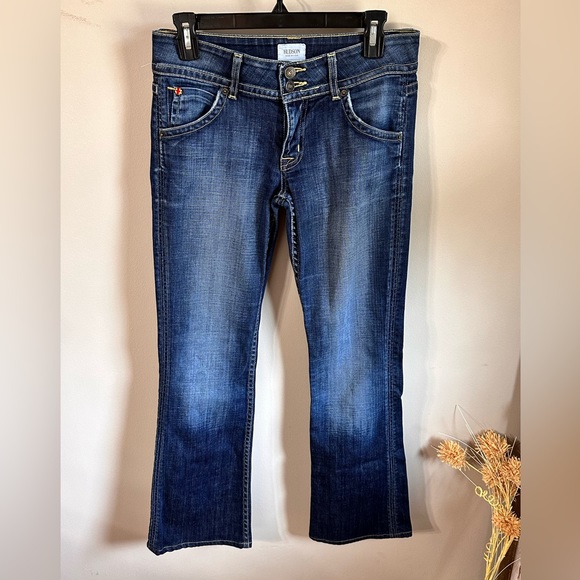 Hudson Dark wash Button pockets Bootcut Denim Jeans size 28 - Picture 1 of 15